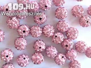 Shamballa gyöngy 10 mm rózsaszín
