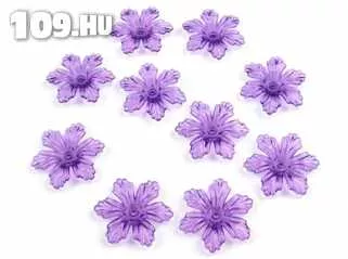 Akril virág világos lila 27 mm