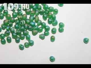 Miyuki drop 3,4 mm matt átlátszó zöld AB (5 gramm) 146FR