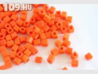 Miyuki kocka gyöngy 4 mm telt matt narancssárga (10 gr/csomag) 406F